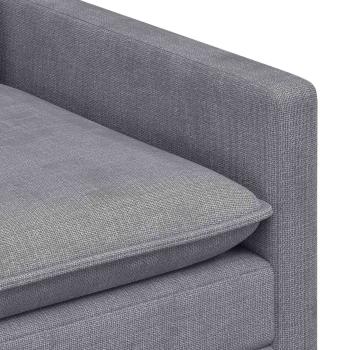 Sofa Set 2 stk. Hellgrau Polyester