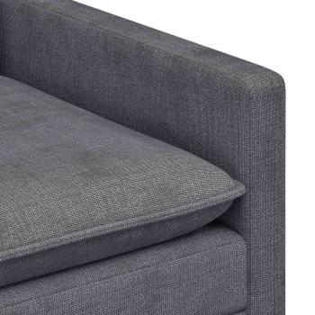 Sofa Set 2 stk. Dunkelgrau Polyester