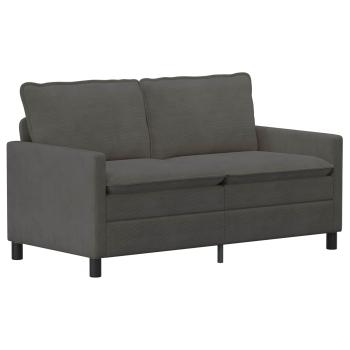 Sofa Set 2 stk. Dunkelgrau Stoff