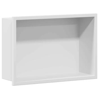 Duschnische Weiß 30 x 20 x 9,5 cm Edelstahl