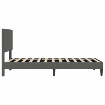 Bettrahmen mit Kopfteil Dunkelgrau 100 x 200 cm Cordstoff