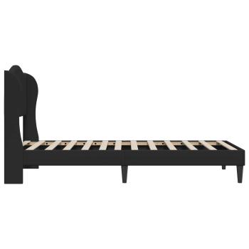 Bettrahmen mit Kopfteil Schwarz 80 x 200 cm Kunstleder