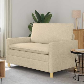 ARDEBO.de - Sofa 2-Sitzer Creme 126 x 81 x 87,5 cm Stoff