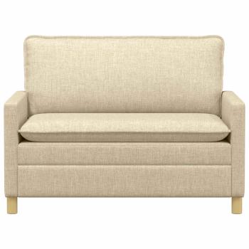 Sofa 2-Sitzer Creme 126 x 81 x 87,5 cm Stoff