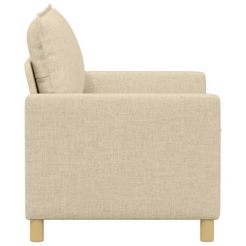 Sofa 2-Sitzer Creme 126 x 81 x 87,5 cm Stoff
