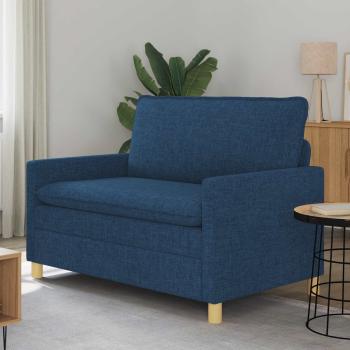 ARDEBO.de - Sofa 2-Sitzer Blau 126 x 81 x 87,5 cm Stoff