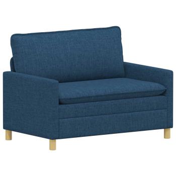 Sofa 2-Sitzer Blau 126 x 81 x 87,5 cm Stoff