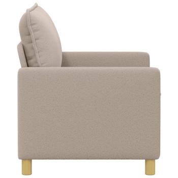 Sofa Hellgrau 126 x 81 x 87,5 cm Stoff