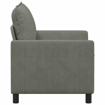 Sofa Hellgrau 126 x 81 x 87,5 cm Stoff