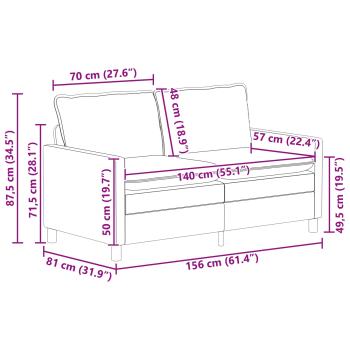 Sofa Blau 156 x 81 x 87,5 cm Stoff