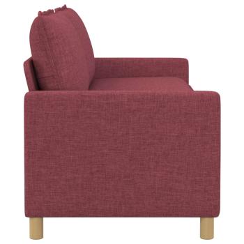 Sofa 3-Sitzer Weinrot 196 x 81 x 87,5 cm Stoff