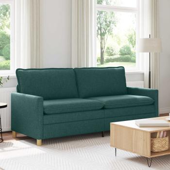 ARDEBO.de - Sofa Dunkelgrün 196 x 81 x 87,5 cm Stoff