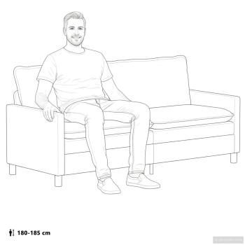 Sofa Dunkelgrün 196 x 81 x 87,5 cm Stoff