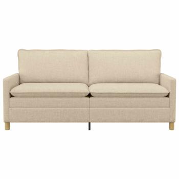 Sofa 3-Sitzer Creme 196 x 81 x 87,5 cm Stoff