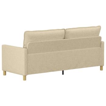 Sofa 3-Sitzer Creme 196 x 81 x 87,5 cm Stoff