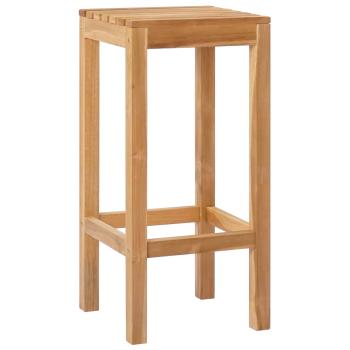 Barhocker 2 stk. Natur Massivholz Teak