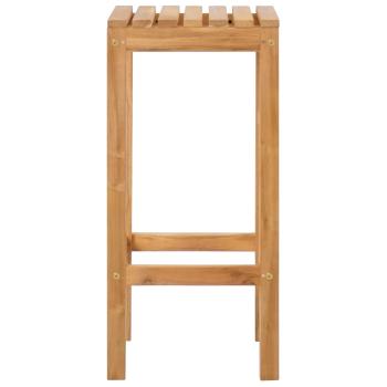 Barhocker 2 stk. Natur Massivholz Teak