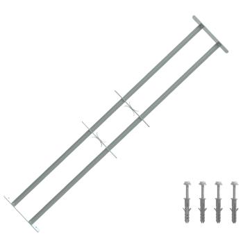 ARDEBO.de - Sicherheitsgitter für Fenster mit 2 Querstangen 3 stk.