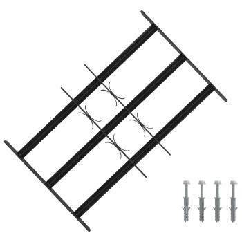 ARDEBO.de - Sicherheitsgitter für Fenster mit 3 Querstangen 3 stk. 43-74 cm