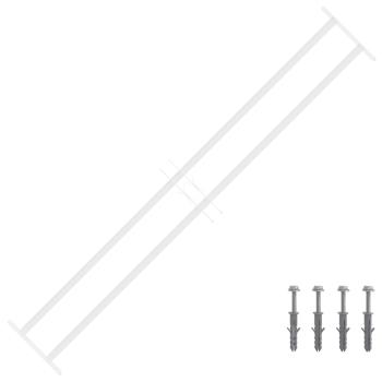 ARDEBO.de - Sicherheitsgitter für Fenster mit 2 Querstangen 93-174 cm