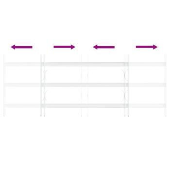 Sicherheitsgitter für Fenster mit 3 Querstangen 63-114 cm