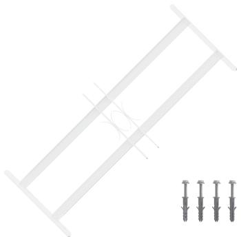 ARDEBO.de - Sicherheitsgitter für Fenster mit 2 Querstangen 3 stk. 43-74 cm