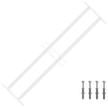ARDEBO.de - Sicherheitsgitter für Fenster mit 2 Querstangen 3 stk.