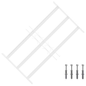 ARDEBO.de - Sicherheitsgitter für Fenster mit 3 Querstangen 3 stk. 43-74 cm