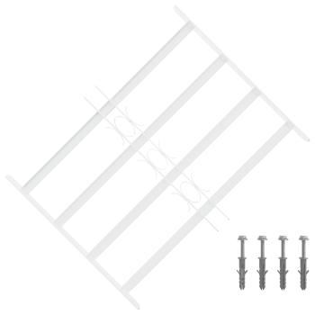 ARDEBO.de - Sicherheitsgitter für Fenster mit 4 Querstangen 3 stk. 43-74 cm
