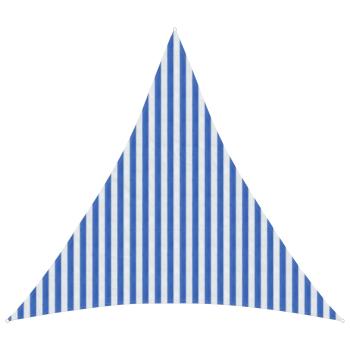 ARDEBO.de - Sonnensegel 4 x 4 x 4 m HDPE Dreieckig Blau und Weiß