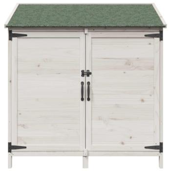 Gartenschuppen Weiß 106,5 x 56 x 113,5 cm Massivholz aus Fichte