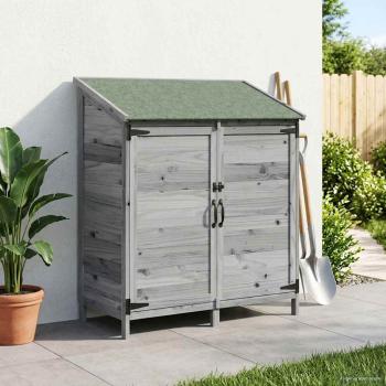 Gartenschuppen Grau 106,5 x 56 x 113,5 cm Massivholz aus Fichte