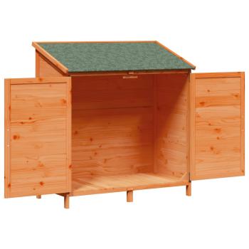 Gartenschuppen mit Dach mit Schloss Braun 106,5 x 56 x 113,5 cm