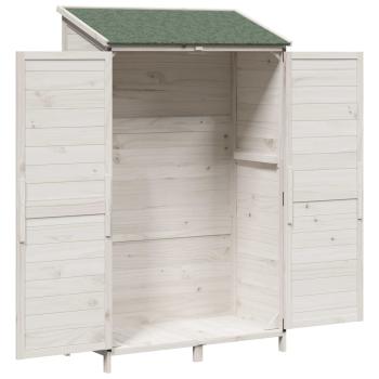 Gartenschuppen Weiß 106 x 56 x 176,5 cm Massivholz aus Fichte