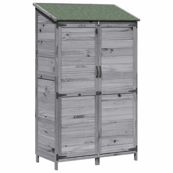 Gartenschuppen Grau 106 x 56 x 176,5 cm Massivholz aus Fichte