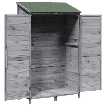 Gartenschuppen Grau 106 x 56 x 176,5 cm Massivholz aus Fichte
