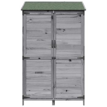 Gartenschuppen Grau 106 x 56 x 176,5 cm Massivholz aus Fichte