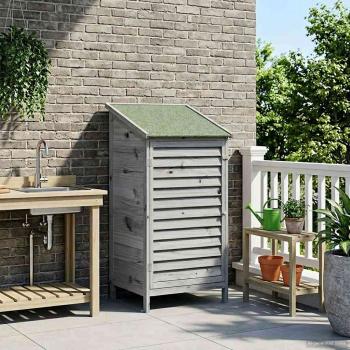 Gartenschuppen Grau 59 x 56 x 113,5 cm Massivholz aus Fichte