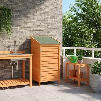 ARDEBO.de - Gartenschuppen Braun 59 x 56 x 113,5 cm Massivholz aus Fichte