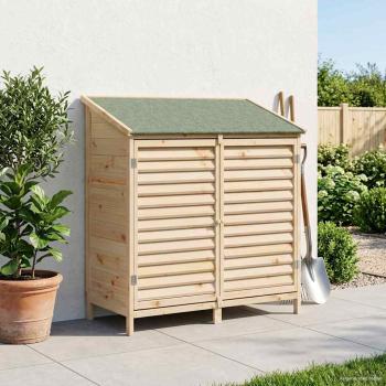 ARDEBO.de - Gartenschuppen Natur 106 x 56 x 113,5 cm Massivholz aus Fichte