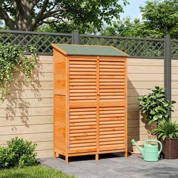 ARDEBO.de - Gartenschuppen Braun 106 x 56 x 176,5 cm Massivholz aus Fichte