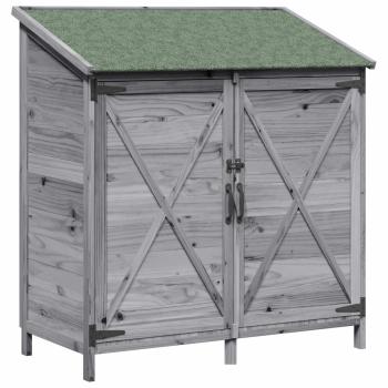 Gartenschuppen Grau 106 x 56 x 113,5 cm Massivholz aus Fichte