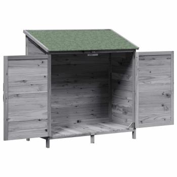 Gartenschuppen Grau 106 x 56 x 113,5 cm Massivholz aus Fichte