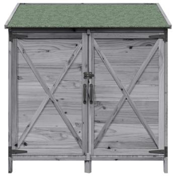 Gartenschuppen Grau 106 x 56 x 113,5 cm Massivholz aus Fichte