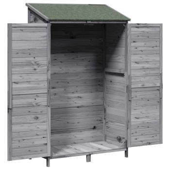 Gartenschuppen Grau 106 x 56 x 176,5 cm Massivholz aus Fichte