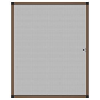 Insektenschutz für Fenster Braun 120 x 140 cm