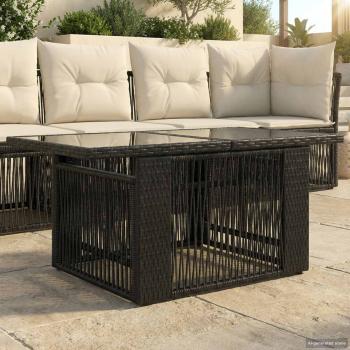 ARDEBO.de - Garten Lifting Up Tisch Schwarz 100 x 55 x 37 cm