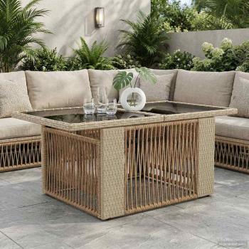 Garten Lifting Up Tisch Beige 100 x 55 x 37 cm