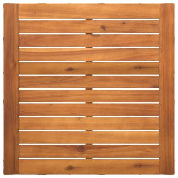 Gartentisch Natur 55 x 55 x 37 cm PE Rattan und Glas