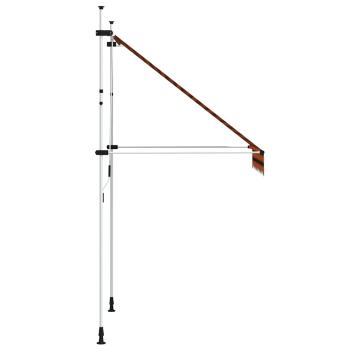 Einziehbare Markise Handbetrieben 150 cm Orange und Braun